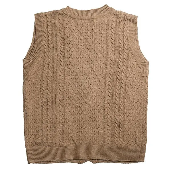 Men's V-Neck Twisted Knit Single Breasted Vest 41270854M sold by Manly product image thumbnail 3