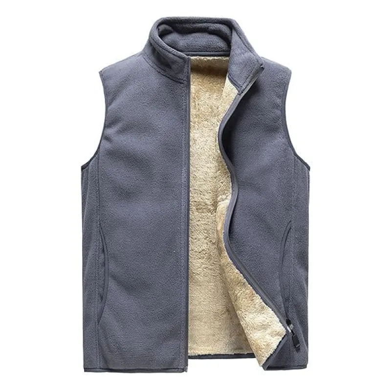 Men's Stand Collar Thickened Thermal Vest 95129486M sold by Manly
