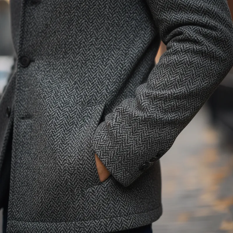 Men's Winter Retro Herringbone Faux Wool Jacket MTA0443K2P sold by Manly product image thumbnail 5