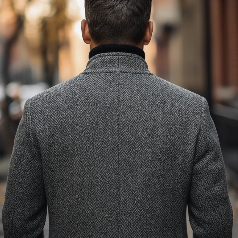 Men's Winter Retro Herringbone Faux Wool Jacket MTA0443K2P sold by Manly product image thumbnail 3