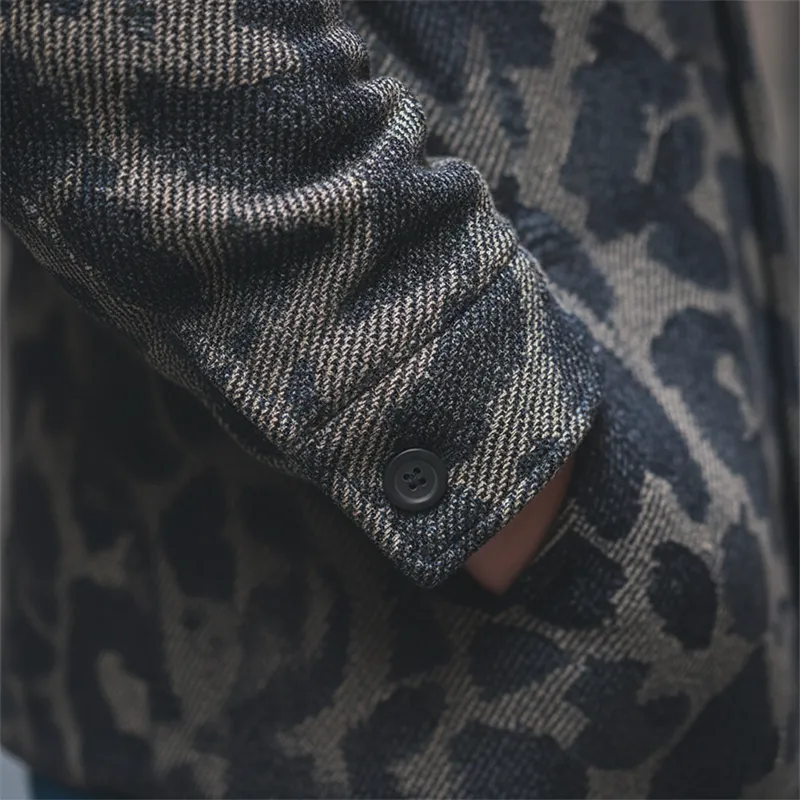 Men's Winter Retro Twill Faux Denim Stand Collar Jacket MTA0404K8P sold by Manly product image thumbnail 4