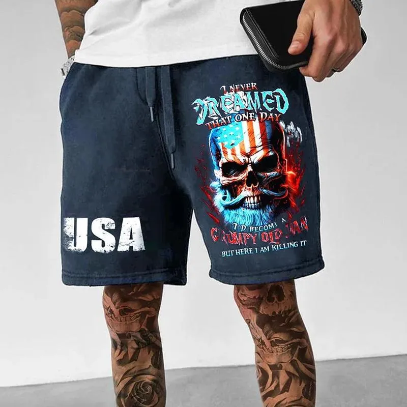 Men's Tooling Printed Sports Loose Wear-resistant Five-point Casual Pants 43208745X sold by Manly product image thumbnail 3