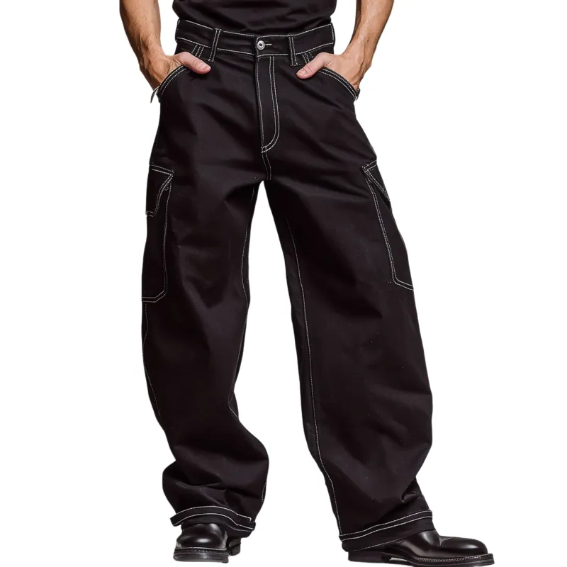 Men's Classic Casual Twill Cotton Loose-fitting Trousers MTA0896K6K sold by Manly