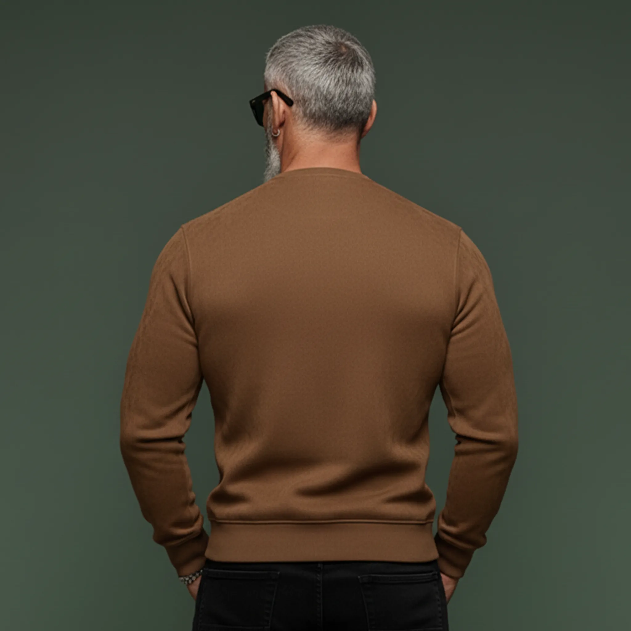 Men's Classic Casual Rugged Style Faux Suede Slim Fit Zip-up Sweatshirt MTA0874K0K sold by Manly product image thumbnail 4