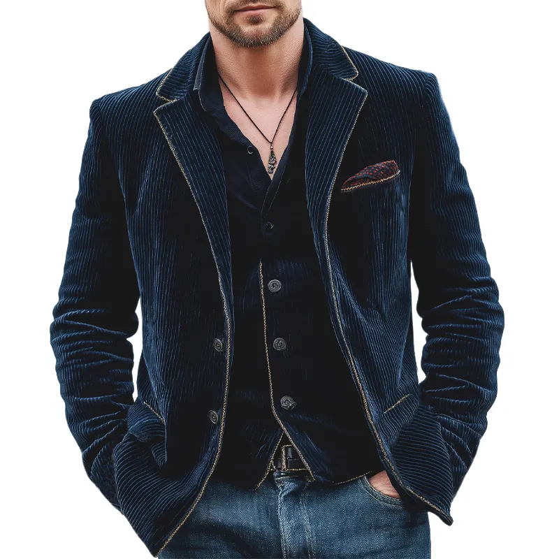 Men's Business Corduroy Two-button Double-vent Balzer MTA0819K1U sold by Manly