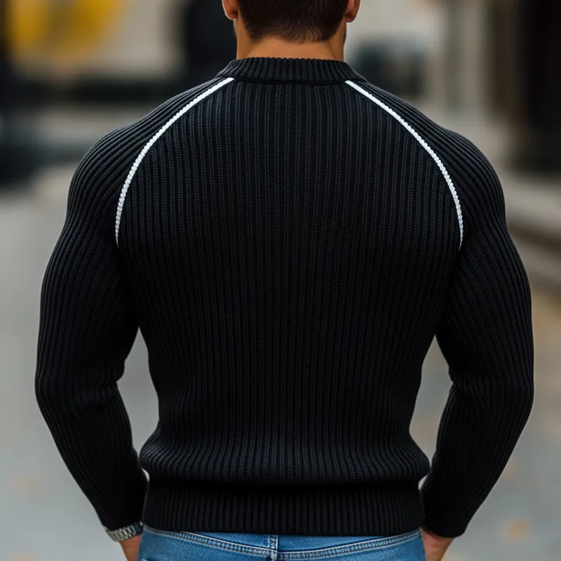 Men's Classic Crew Neck Slim Fit Knit Sweater MTA0806K1U sold by Manly product image thumbnail 4