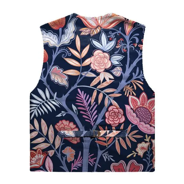 Men's Vintage Floral Print V-Neck Vest 77428957X sold by Manly product image thumbnail 2