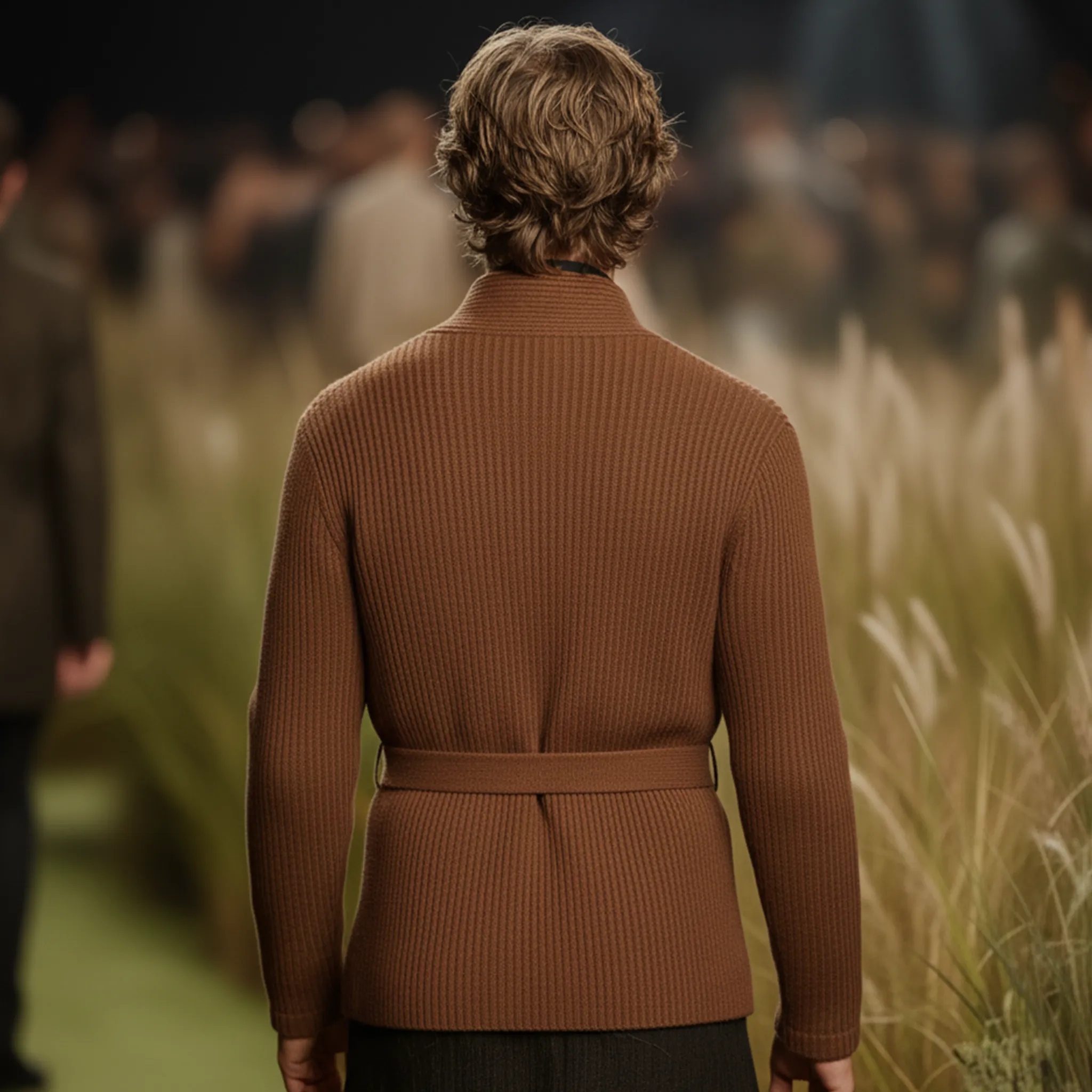 Men's Classic Retro Belted Knit Cardigan MTA0701K2K sold by Manly product image thumbnail 4