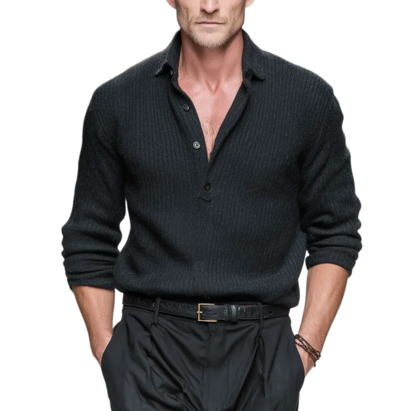 Men's Classic Casual And Business Deep V-neck Sweater MTA0755K8K sold by Manly