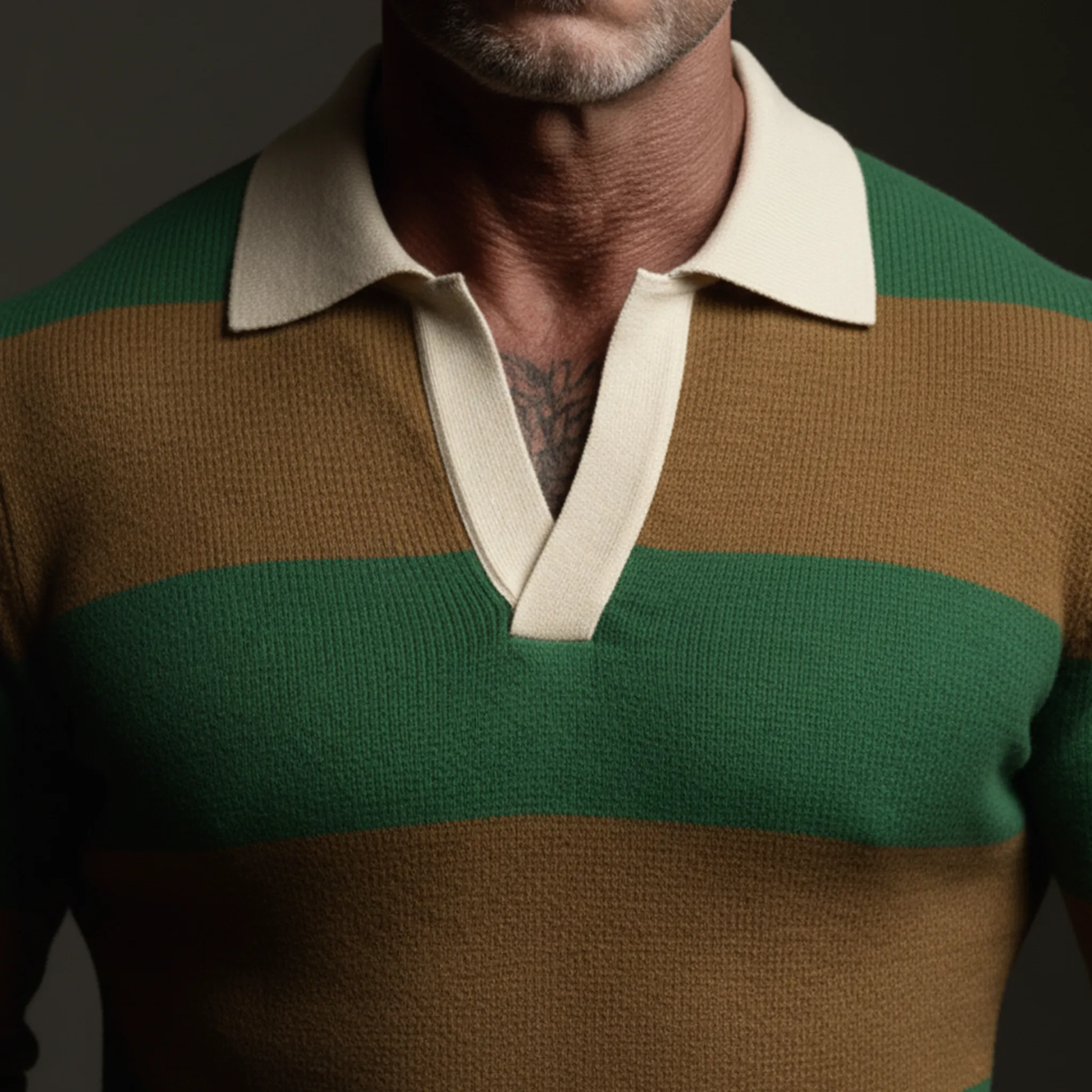 Men's Classic Casual Color-blocked Striped Slim Fit Sweater MTA0734K8K sold by Manly product image thumbnail 5