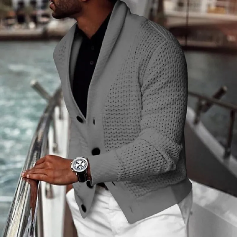 Men's Solid Color Knitted Cardigan Sweater 57658907X(重复款) sold by Manly product image thumbnail 5