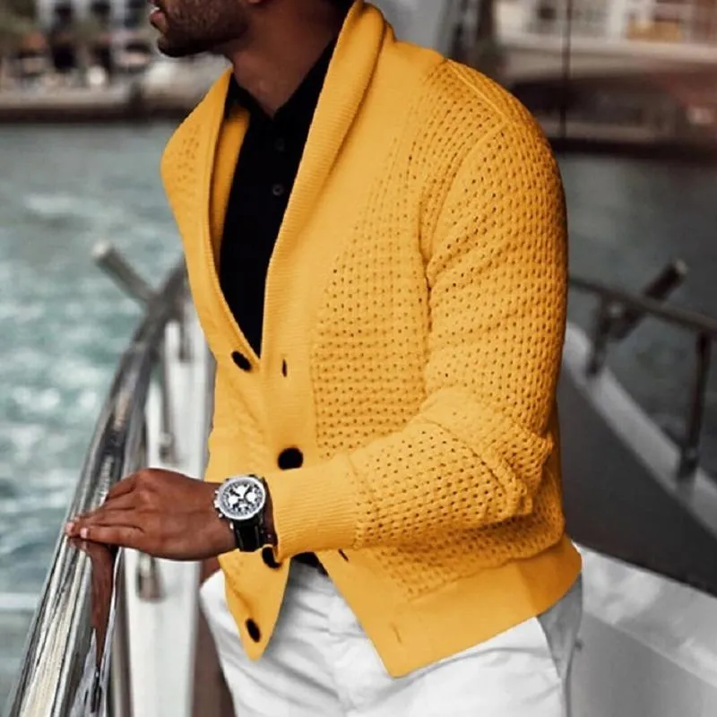 Men's Solid Color Knitted Cardigan Sweater 57658907X(重复款) sold by Manly product image thumbnail 4