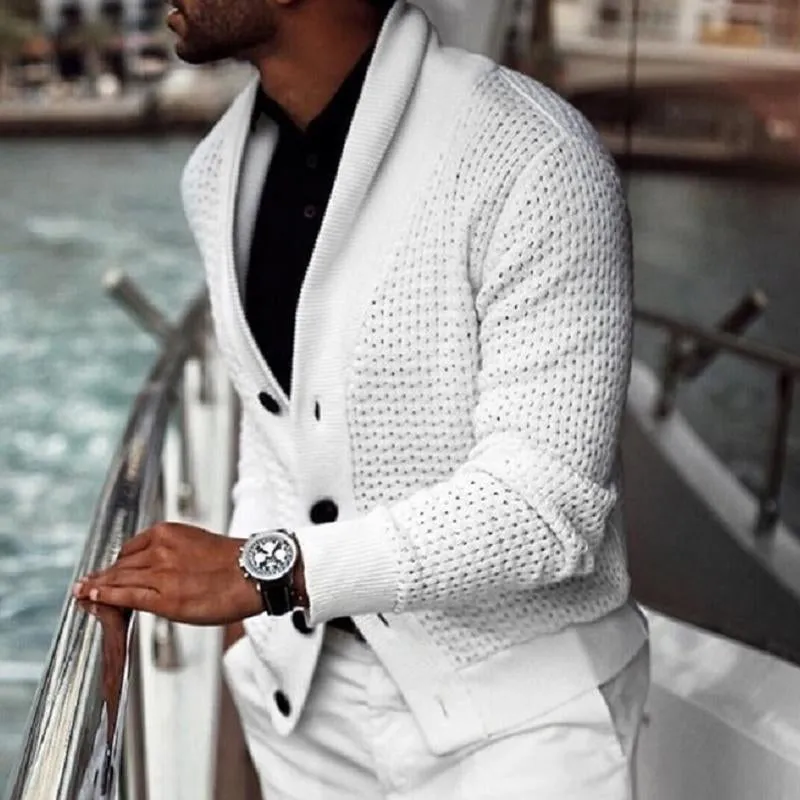 Men's Solid Color Knitted Cardigan Sweater 57658907X(重复款) sold by Manly product image thumbnail 3