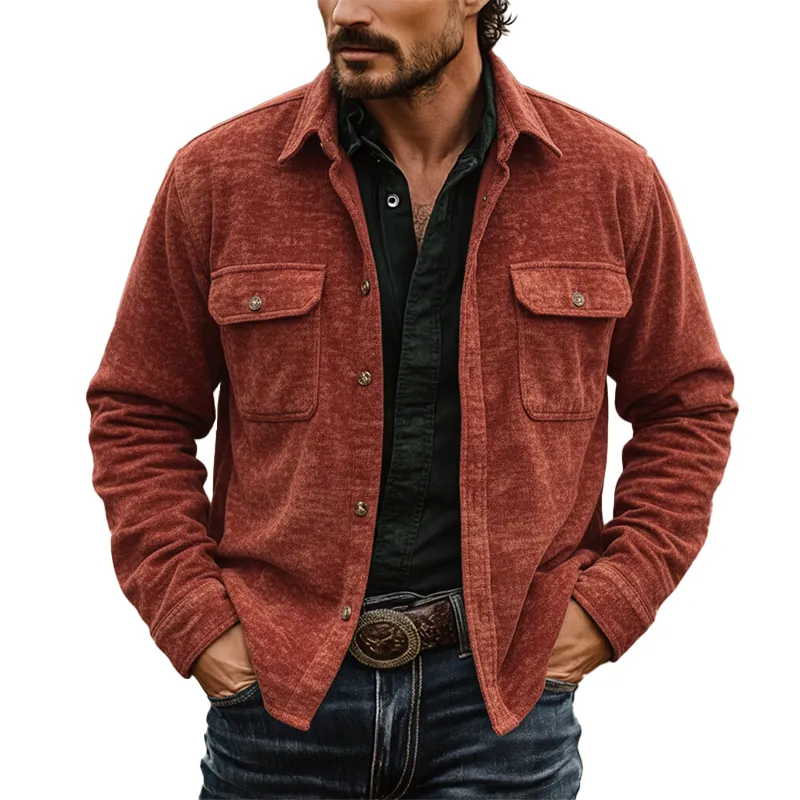 Men's Vintage Distressed Washed Corduroy Jacket MTA1178K2P sold by Manly