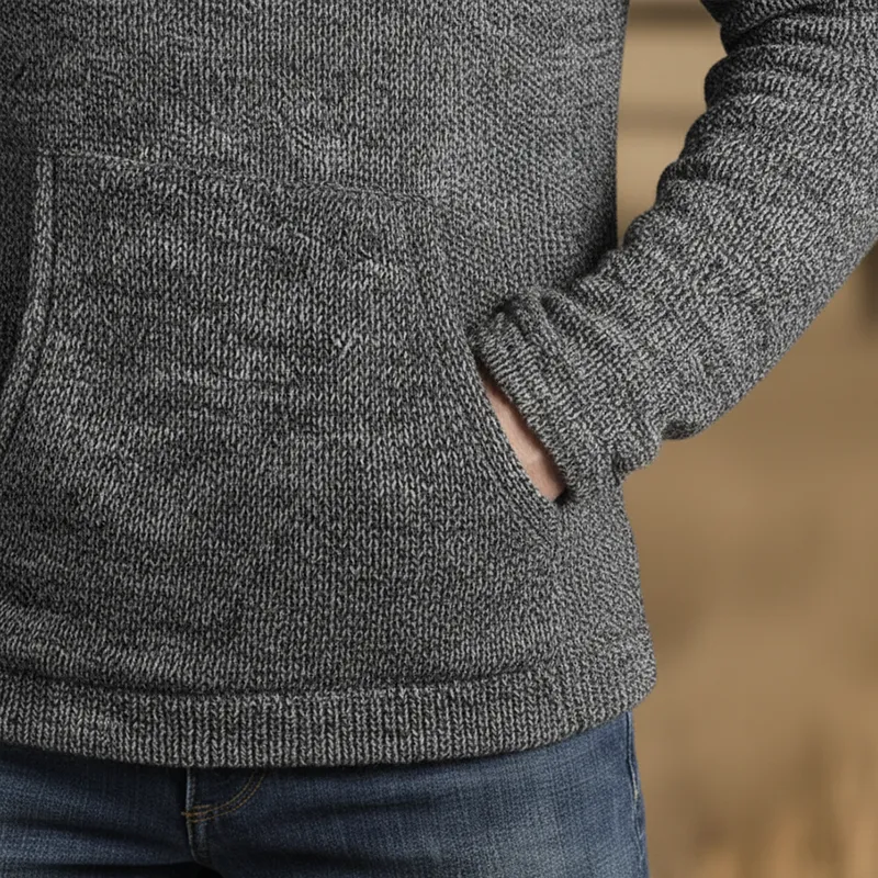 Men's Simple Retro Knitted Hooded Sweatshirt MTA1190K4P sold by Manly product image thumbnail 4