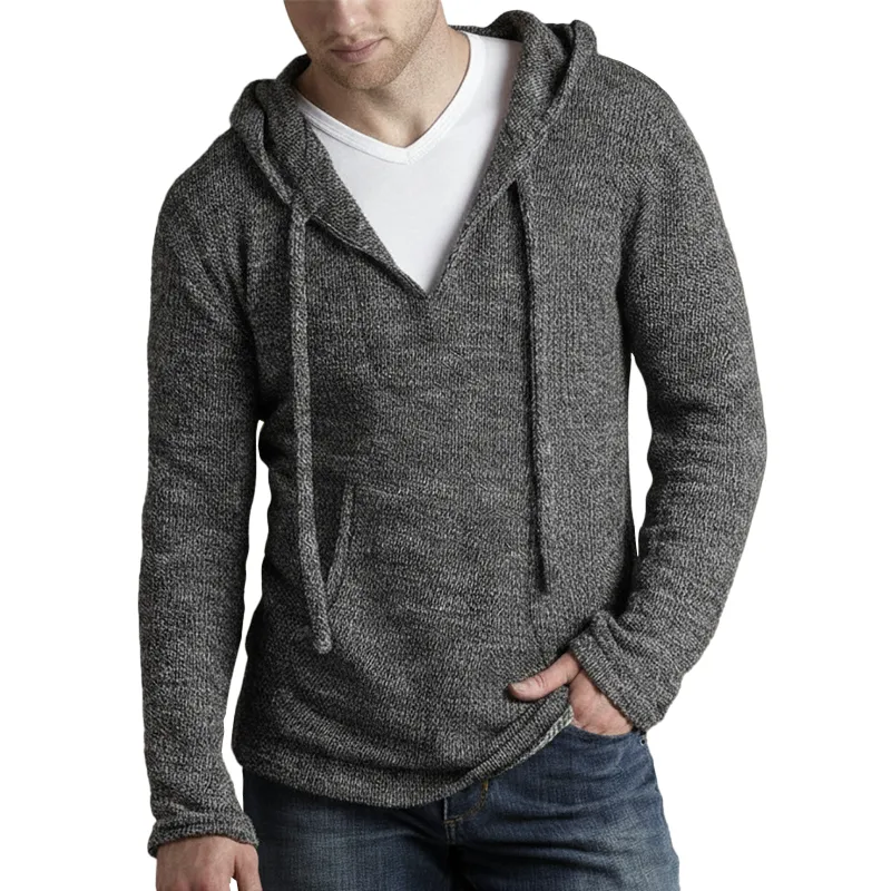 Men's Simple Retro Knitted Hooded Sweatshirt MTA1190K4P sold by Manly