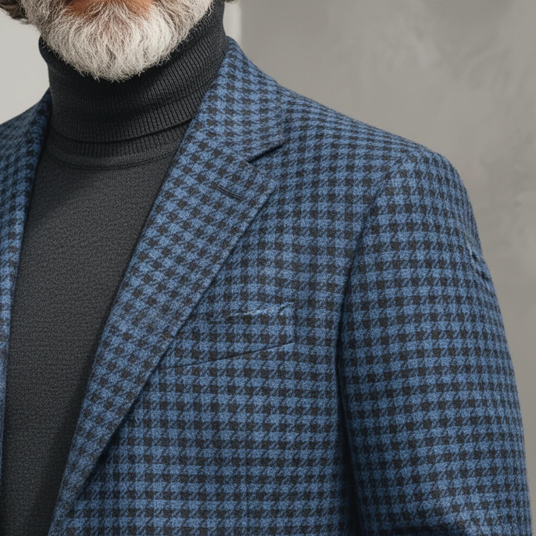 Men's Classic Retro Faux Houndstooth Wool Single-breasted Blazer MTA1186K6K sold by Manly product image thumbnail 5