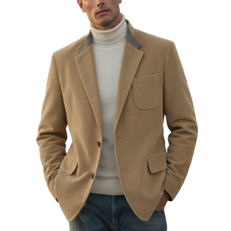 Men's Classic Retro Western Style Corduroy Single-breasted Jacket MTA1179K8K sold by Manly