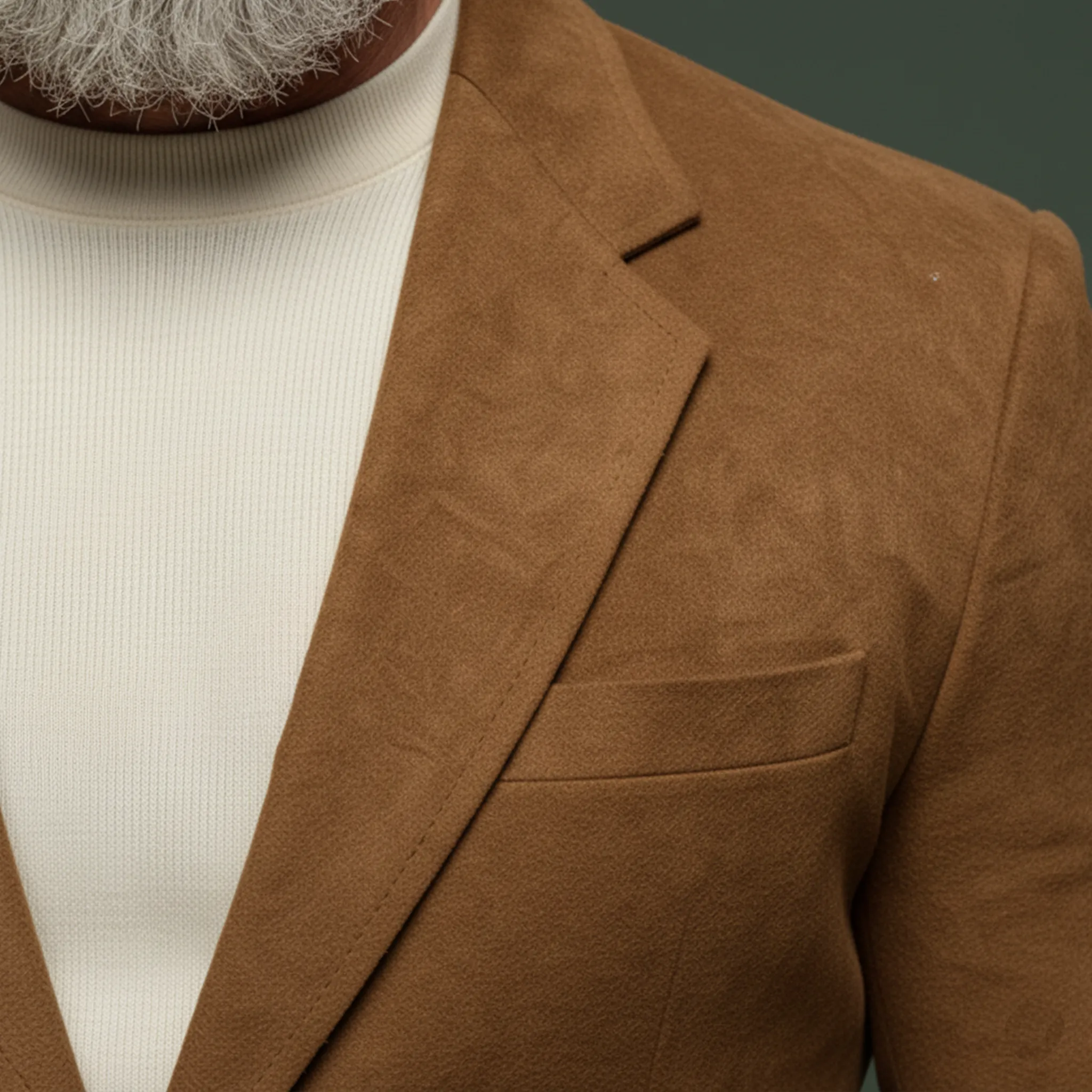 Men's Classic Retro Embroidered Faux Suede Slim-fit Blazer MTA1098K0K sold by Manly product image thumbnail 5