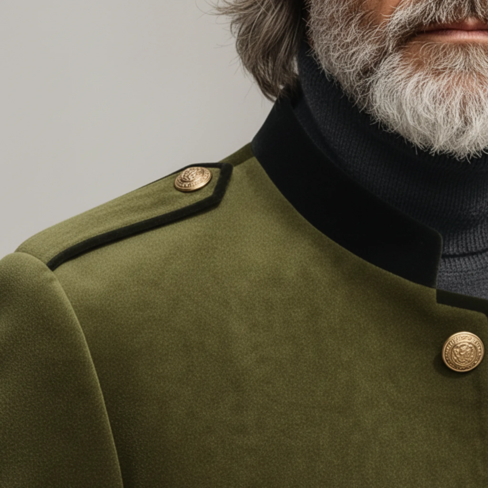 Men's Classic Retro Stand Collar Faux Velvet Slim Fit Jacket MTA1025K9K sold by Manly product image thumbnail 5