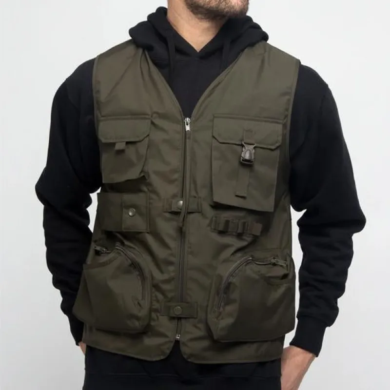 Men's V-neck Multi-pocket Quick-drying Vest MD111 sold by Manly