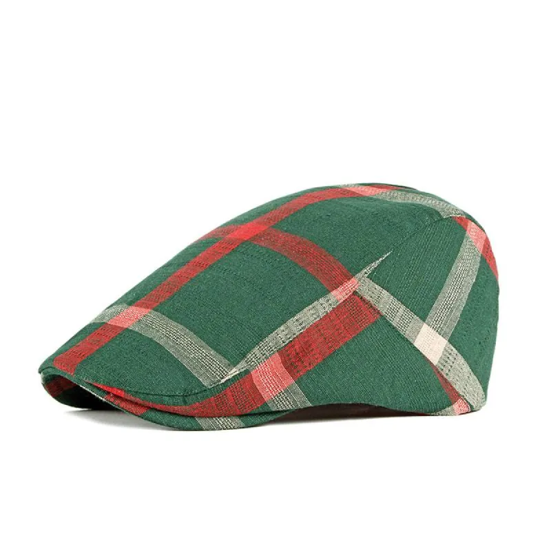 Men's British Style Classic Vintage Plaid Thin Hat 36841786X sold by Manly
