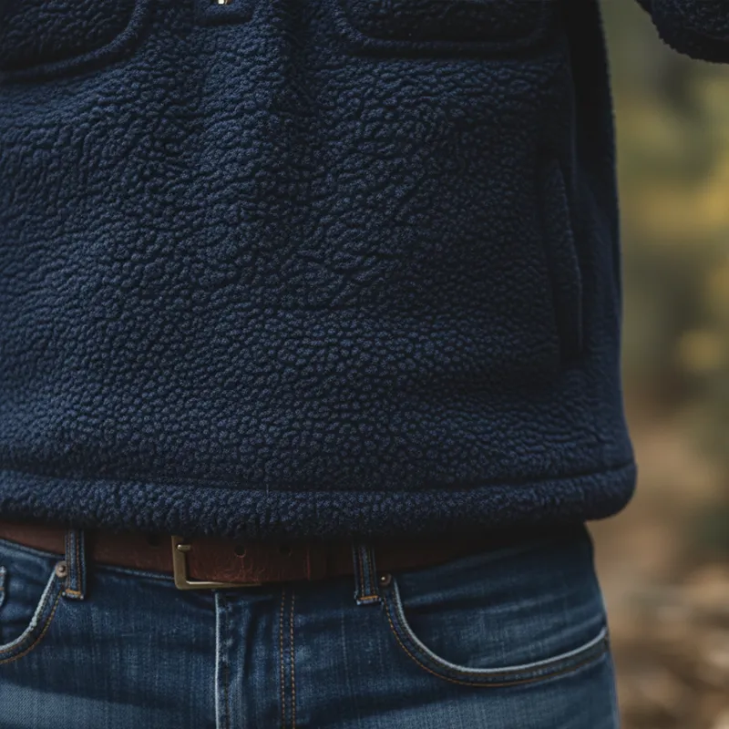 Men's Winter Retro Fleece Half-Zip Warm Sweatshirt MTA1424K5P sold by Manly product image thumbnail 3