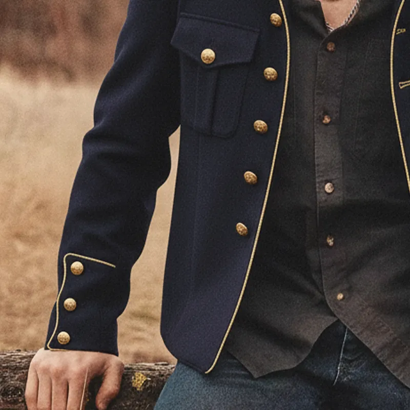 Men's Blended Fabric Patchwork Faux Fleece Collar Jacket MTA1391K3X sold by Manly product image thumbnail 4