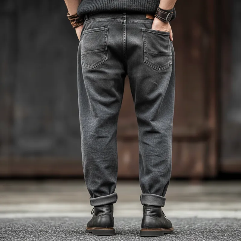 Men's Urban Retro Dark Gray Ripped Distressed Jeans MTA0897K8U sold by Manly product image thumbnail 4