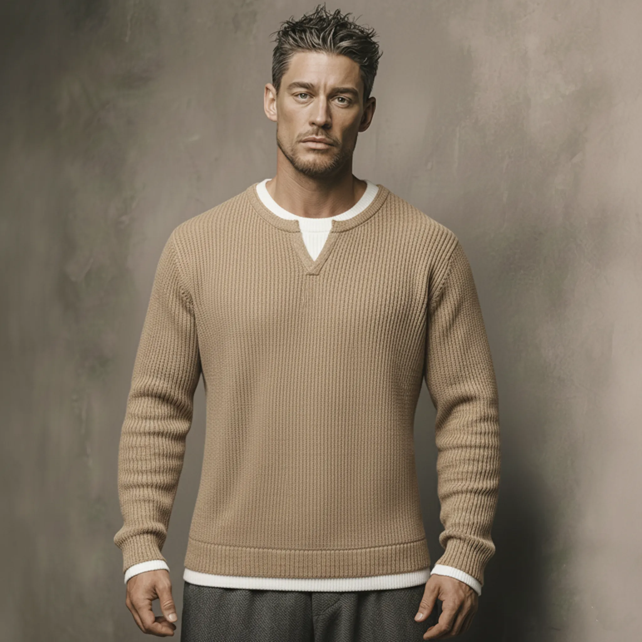 Men's Classic Casual Two-piece Pullover Sweater MTA1213K6K sold by Manly product image thumbnail 2