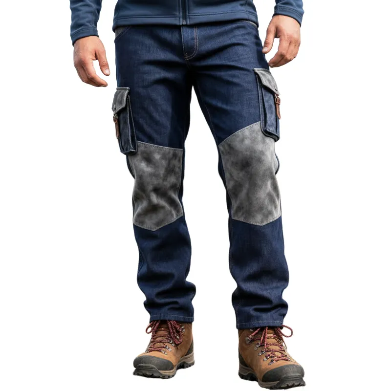 Men's Outdoor Cotton Blend Suede Straight Leg Pants MTA1014K0U sold by Manly