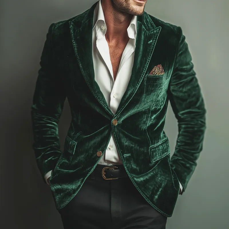 Men's Retro Casual Velvet Blazer MTA1292K6TO sold by Manly product image thumbnail 2