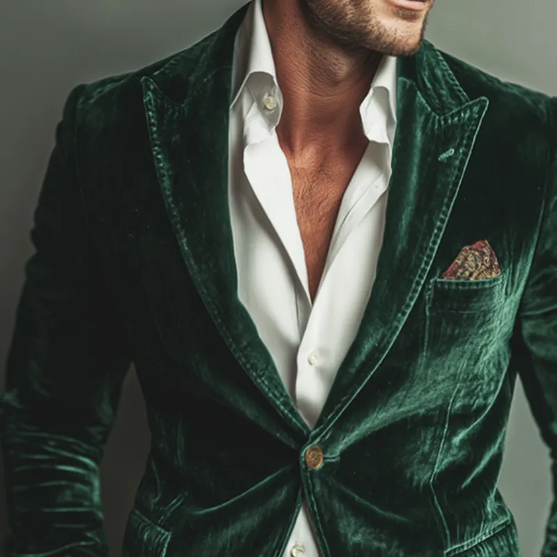 Men's Retro Casual Velvet Blazer MTA1292K6TO sold by Manly product image thumbnail 3