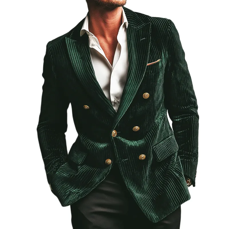 Men's Retro Casual Velvet Ribbed Blazer MTA1261K8TO sold by Manly