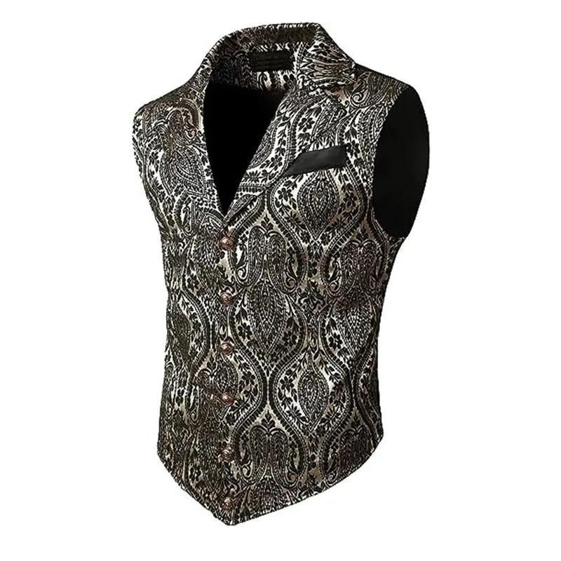 Men's Vintage Print Lapel Suit Vest 25193789Y sold by Manly