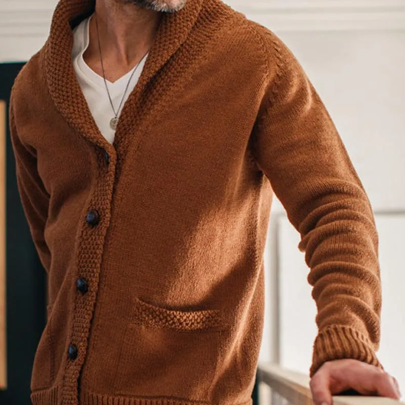 Men's Vintage Solid Color Single Breasted Knit Cardigan Jacket 28640705X sold by Manly product image thumbnail 2