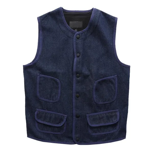Men's Vintage Thin Fleece Workwear Denim Vest 89962464M sold by Manly