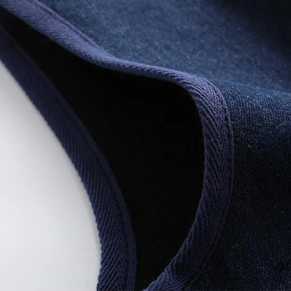 Men's Vintage Thin Fleece Workwear Denim Vest 89962464M sold by Manly product image thumbnail 5