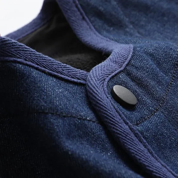 Men's Vintage Thin Fleece Workwear Denim Vest 89962464M sold by Manly product image thumbnail 3