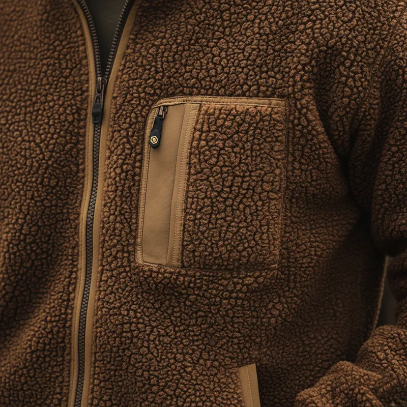 Men's Winter Retro Fleece Zip-Up Jacket MTA1593K3P sold by Manly product image thumbnail 5