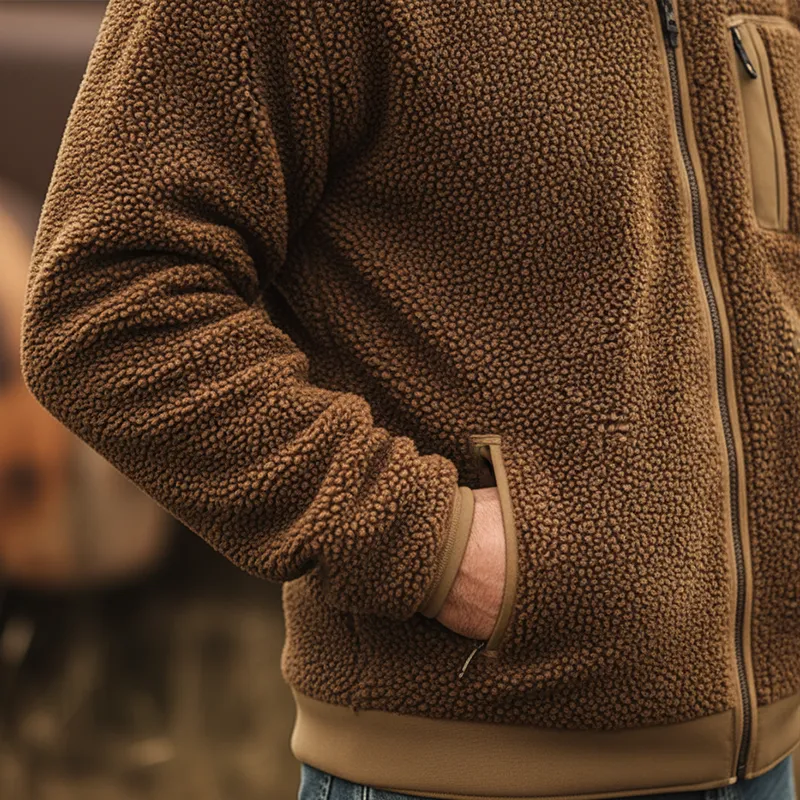 Men's Winter Retro Fleece Zip-Up Jacket MTA1593K3P sold by Manly product image thumbnail 4