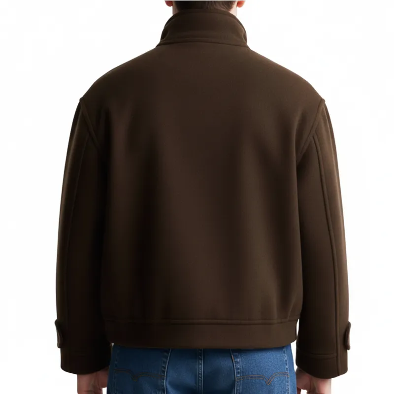 Men's Urban Loose-fitting Stand-up Collar Faux Wool Jacket MTA1574K9U sold by Manly product image thumbnail 3