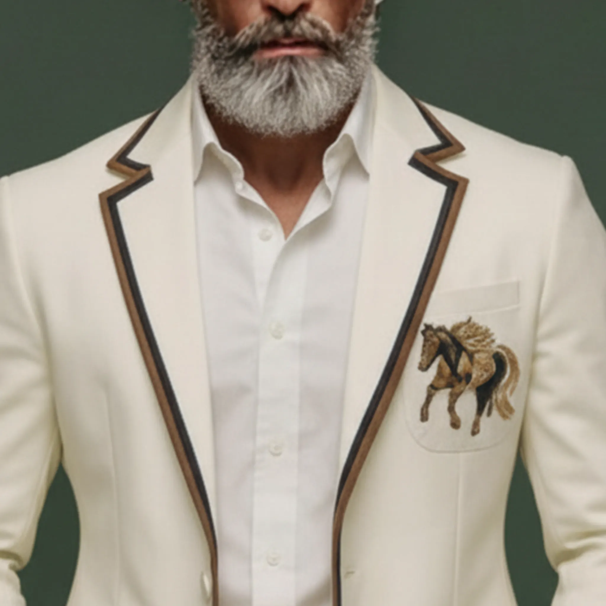 Men's Classic Retro Pocket Embroidered Slim Single-breasted Blazer MTA1419K8K sold by Manly product image thumbnail 4