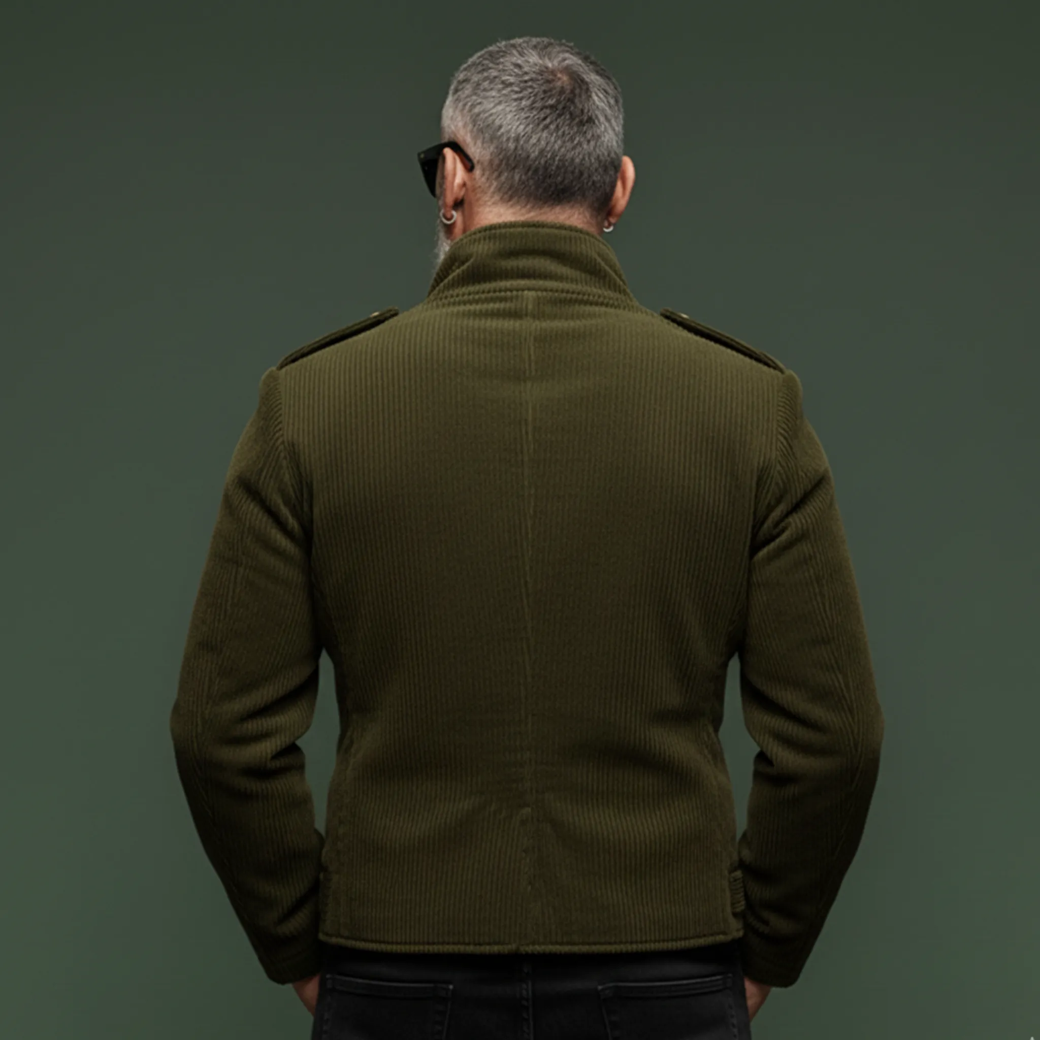 Men's Classic Retro Corduroy Lapel Single-breasted Jacket MTA1596K1K sold by Manly product image thumbnail 3