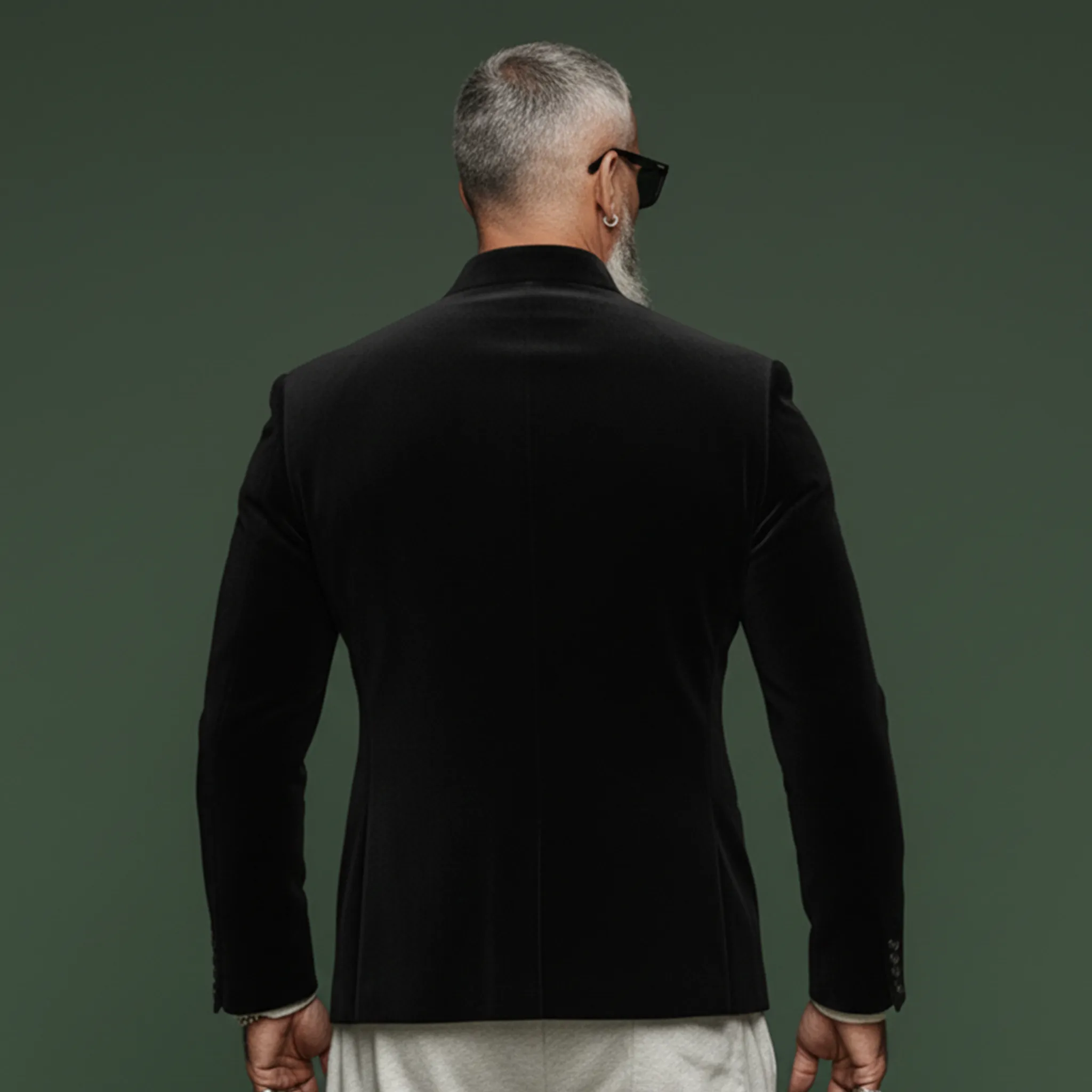 Men's Classic Retro Stand-up Collar Embroidered Slim-fit Single-breasted Jacket MTA1473K4K sold by Manly product image thumbnail 3