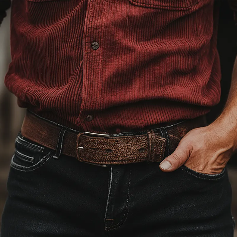 Men's Retro Corduroy Button-Up Shirt MTA1963K0P sold by Manly product image thumbnail 4