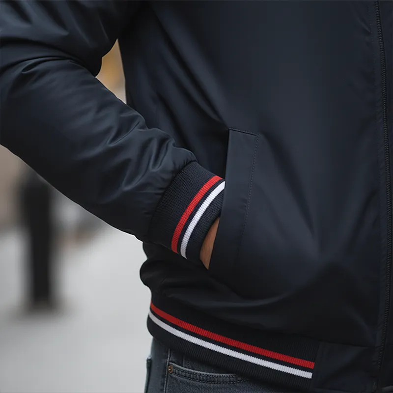 Men's Retro Cotton Blend Ribbed Zipper Jacket MTA1935K2P sold by Manly product image thumbnail 3