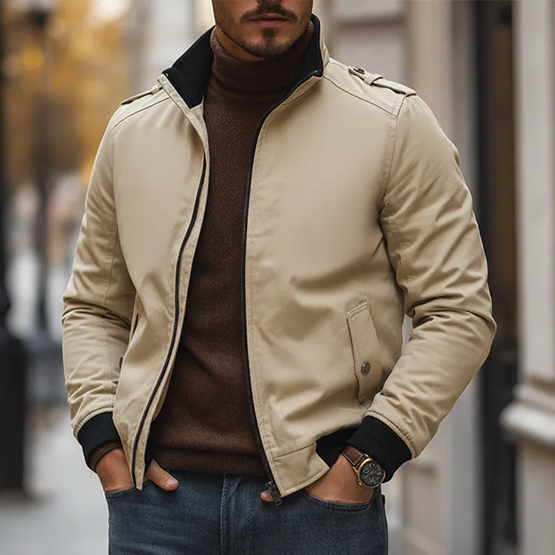 Men's Retro Cotton Blend Multi-Pocket Zipper Jacket MTA1971K5P sold by Manly product image thumbnail 2