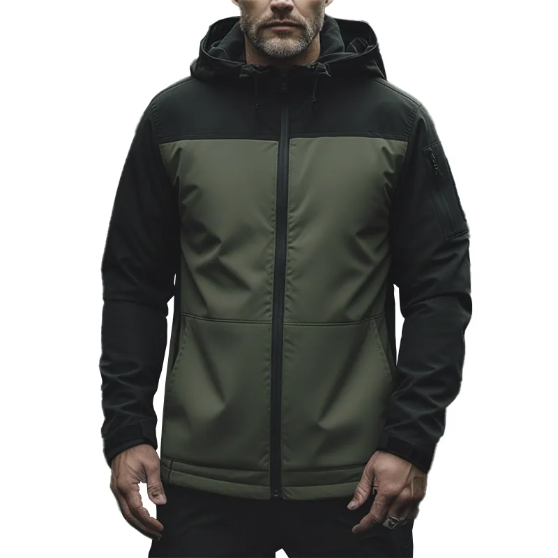 Men's Retro Cotton Blend Color Block Work Jacket MTA1905K8P sold by Manly