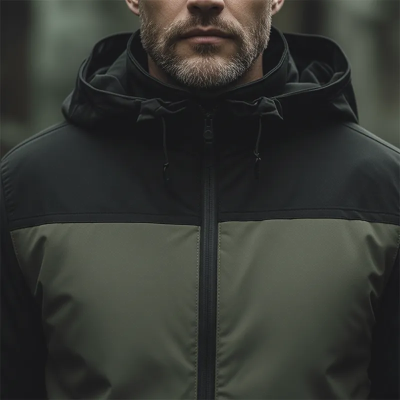 Men's Retro Cotton Blend Color Block Work Jacket MTA1905K8P sold by Manly product image thumbnail 4